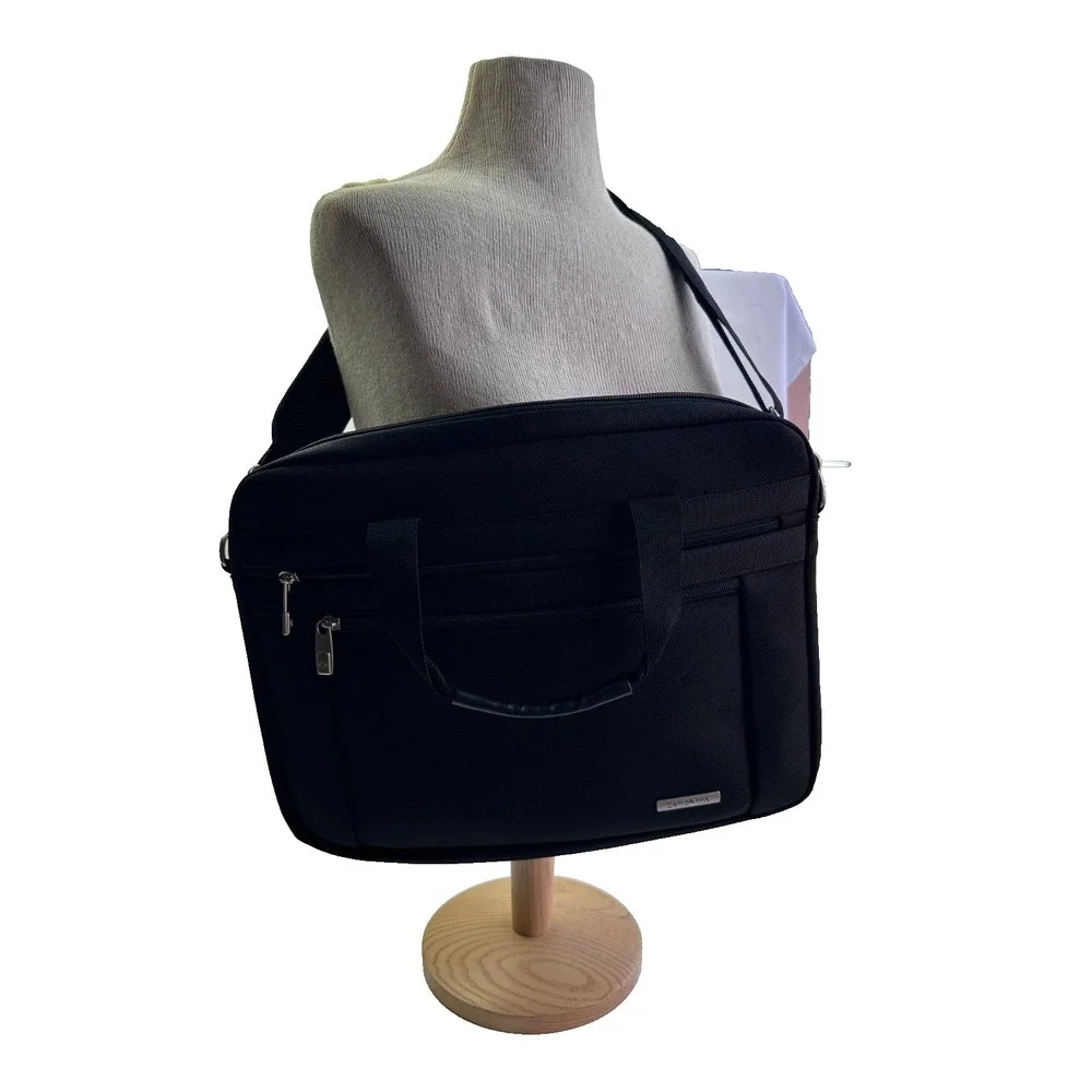 Samsonite Briefcase Shoulder Bag 2way Nylon Black Crossbody Laptop Computer